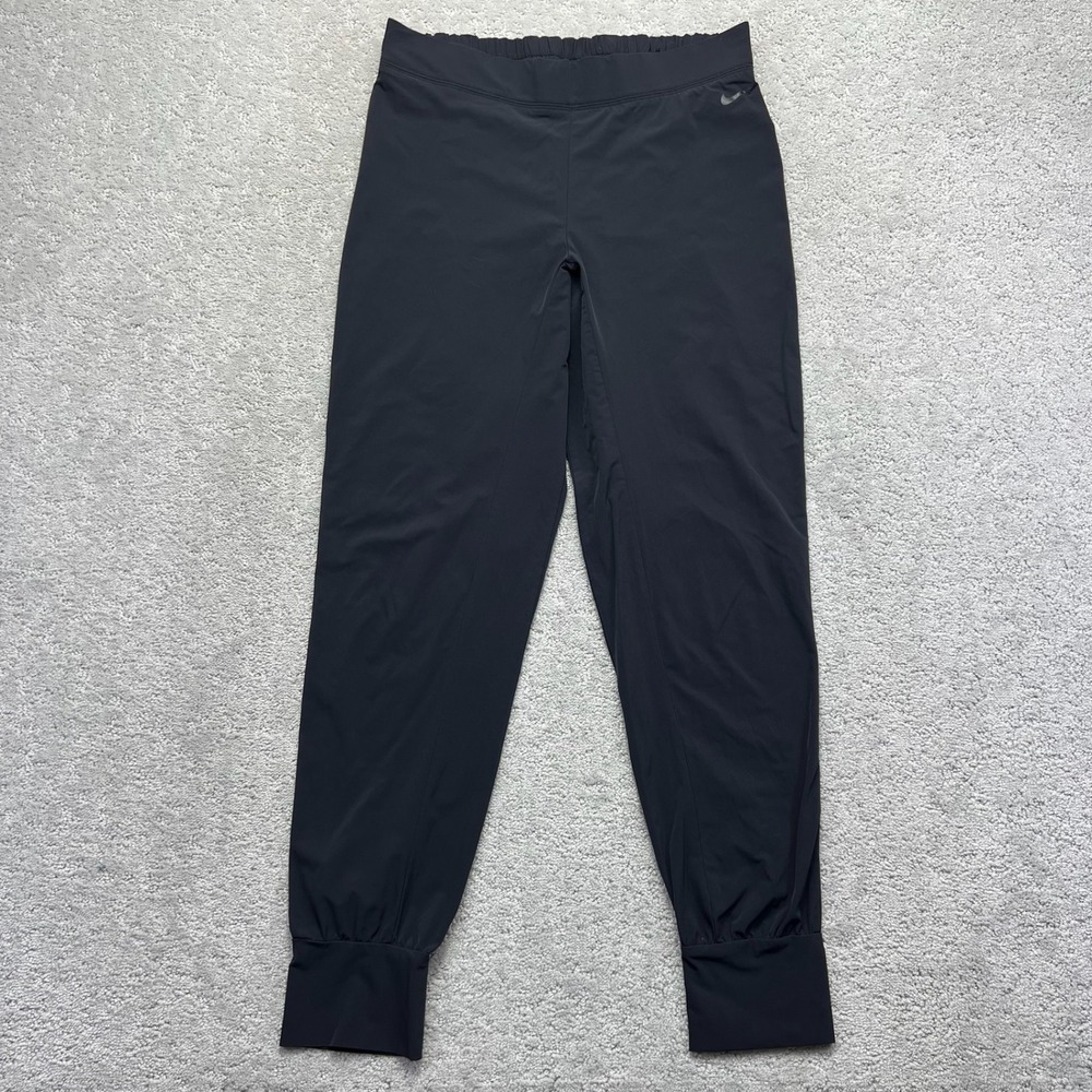 Nike Jogger Sweatpants Womens Medium Black Dri-FIT Bliss Athleisure Performance